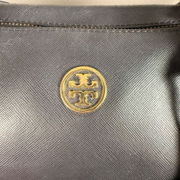 Tory Burch Black Robinson Saffiano Leather Satchel Handbag Purse **READ - Picture 8 of 16